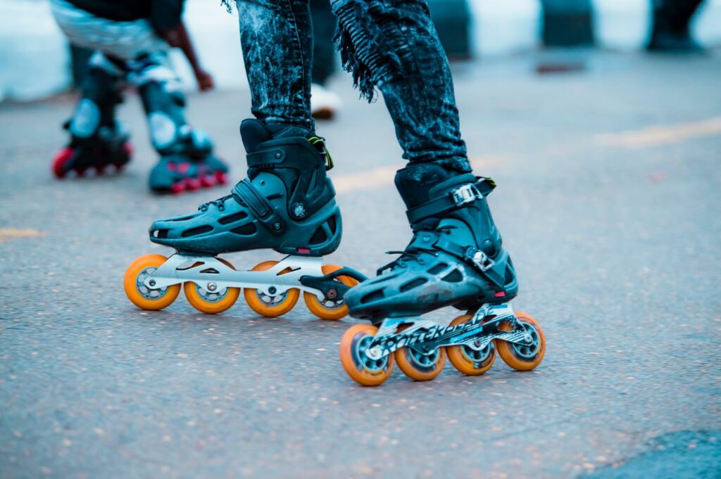 Patineurs en roller en ligne
